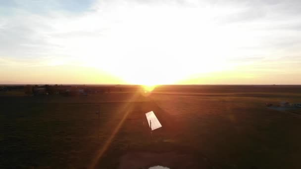 California Farm Sunset Drone — Stock video