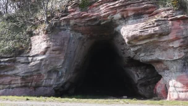 Prehistoric Settlement Caves Buckhynd Wemyss Fife Scotland — Stock Video