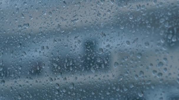 Βροχή Έξω Από Παράθυρο Zoom Out — Αρχείο Βίντεο