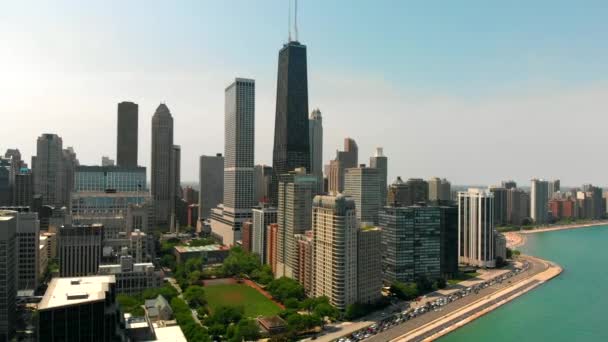 Aerial View Chicago Background — Stock Video