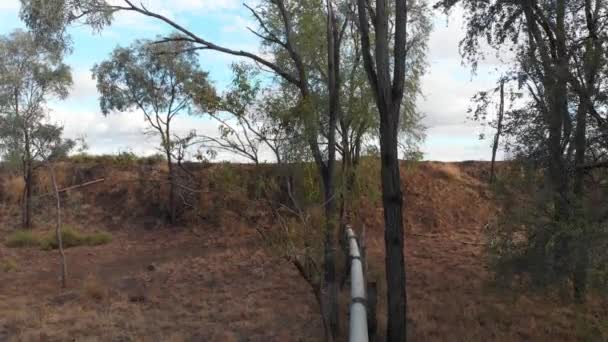 Revele Imagem Antigo Oleoduto Outback — Vídeo de Stock