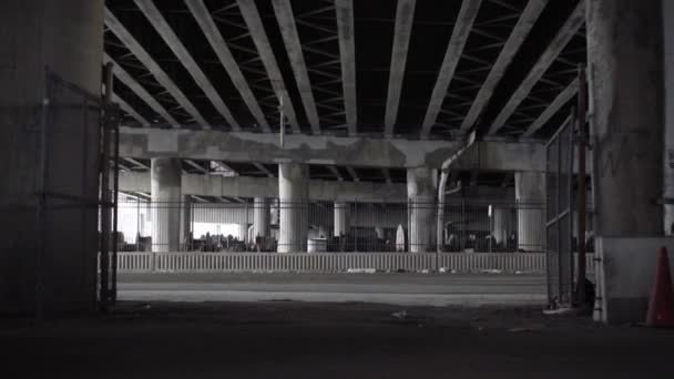 背景下的芝加哥高速公路立交桥 — 图库视频影像
