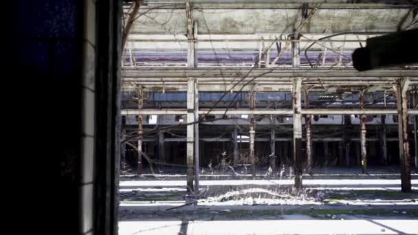 Opuszczona Fabryka Ohio Tle — Wideo stockowe