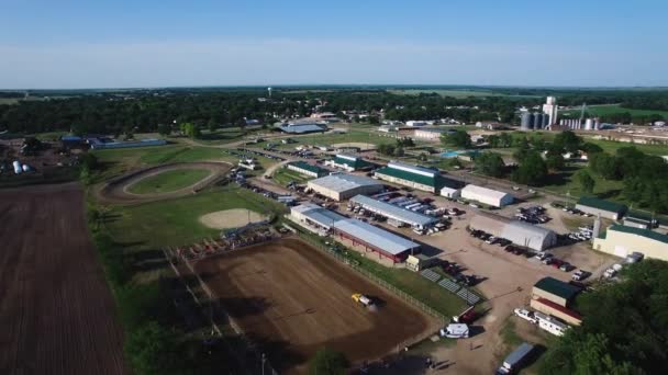 Aerial Flyover Equestrian Recreational Center Kansas Missouri Concept Equestrian Fair — Stock Video