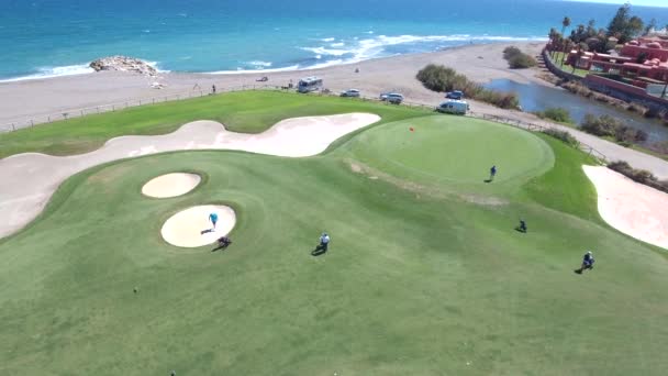 Golf Óceán Közelében Tengerparton — Stock videók