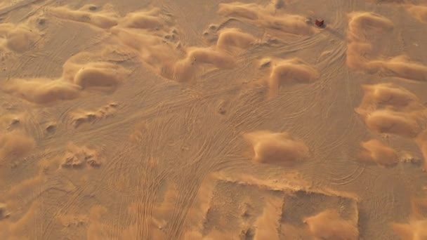 Drone Video Öken Sand Förenade Arabemiraten — Stockvideo