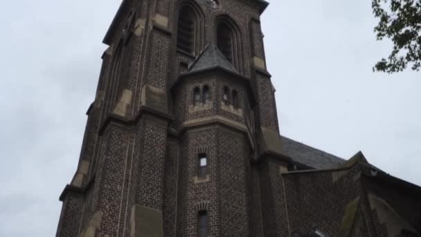 Footage Church Germany Camera Panning Side Church — Stock Video