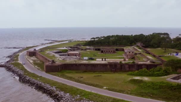 Survolez Fort Gaines Alabama Île Dauphin — Video