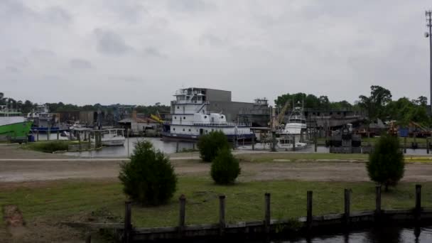 Estaleiro Industrial Bayou Batr Alabama — Vídeo de Stock