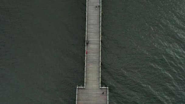 Aerial Tilt Reveal Shot Coastal Town North Yorkshire England — Stock video