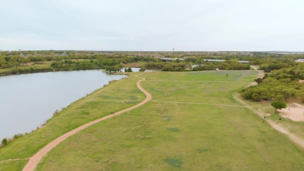 Texas Lake Aerial View Drone Shot — 图库视频影像