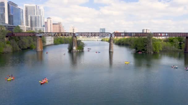 Rekreacja Nad Rzeką Austin — Wideo stockowe