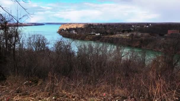 Panorama Une Rivière Fond Vers Haut — Video