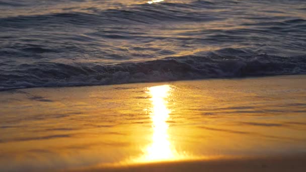 Wschód Słońca Nad Australijską Plażą Falami Zwolnione Tempo — Wideo stockowe