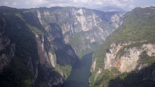 墨西哥恰帕斯州Sumidero峡谷的空中全景拍摄 — 图库视频影像