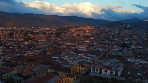 Flygfoto Staden San Cristobal Las Casas Chiapas — Stockvideo