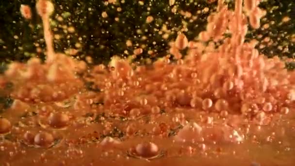 Gotas Aceite Color Bokeh Ensueño Que Mueven Espacio Con Efecto — Vídeo de stock