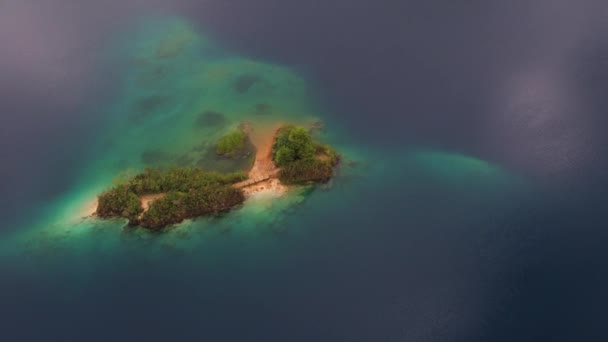 Vue Aérienne Île Orchidées Lac Pojoj Parc National Montebello Chiapas — Video