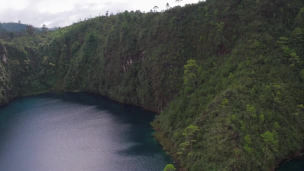 Aerial Drone Shot Cinco Lagos Montebello National Park Chiapas — Stock Video