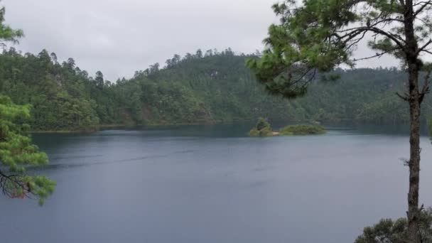 Luchtopname Van Het Pojoj Meer Het Montebello National Park Chiapas — Stockvideo