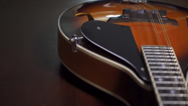 Looking Fretboard Mandolin — Stock Video