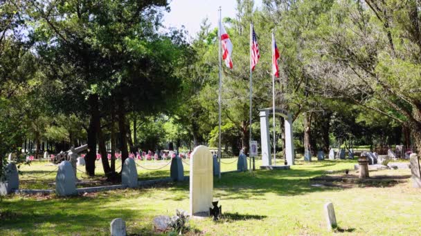 Konföderációs Temető Point Clear Fairhope Alabama — Stock videók