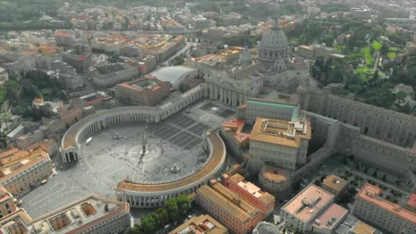 イタリア ローマのサンピエトロとバチカン市国の航空 — ストック動画