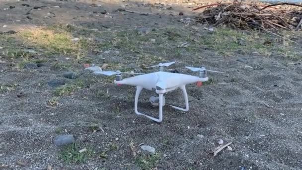 Drone Decolarea Plaja — Videoclip de stoc