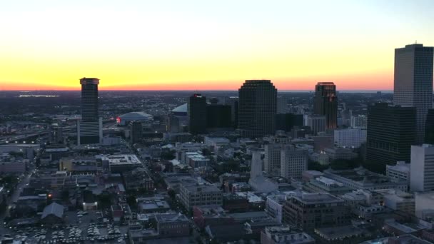 Sonnenuntergang Über New Orleans Winter — Stockvideo