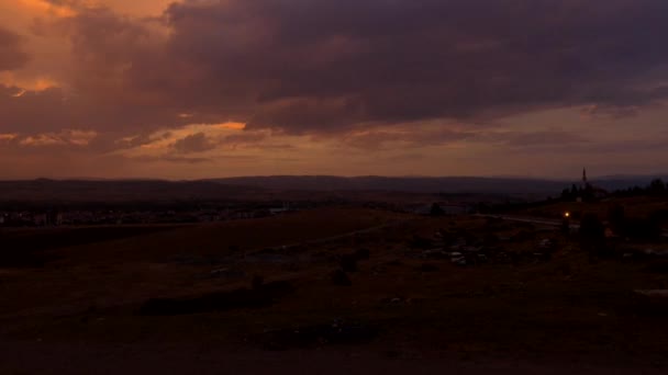 Summer Dusk Pompeyopolis Krocan — Stock video