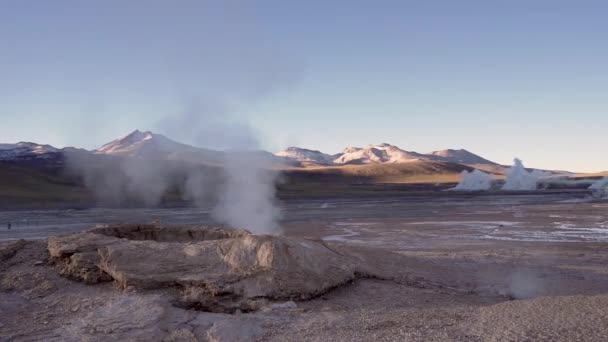 Tatio Geyser Fumante Nel Deserto Atacama Cile Sud America — Video Stock
