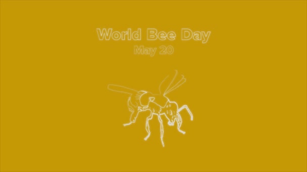 Бджола Дзижчить Повітрі Бджолою Травня — стокове відео