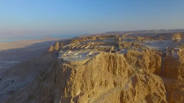 Vertigo Etkisi Ile Masada Kalesi Nden Geri Çekilin — Stok video