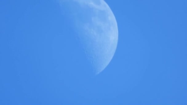 Zoom Arrière Lune Très Près Très Loin — Video