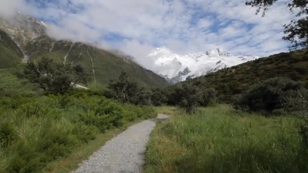 Sentiero Escursionistico Sul Monte Cook Nuova Zelanda — Video Stock