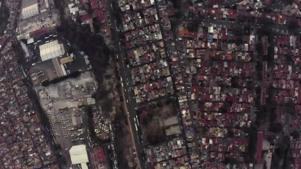 Широкий Снимок Плотного Городского Поселения Мехико — стоковое видео