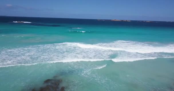 Ritmo Maré Suave Litoral Australiano Tranquilo Vista Aérea — Vídeo de Stock