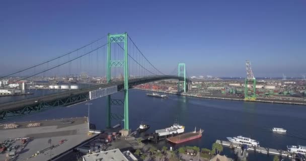 Vue Aérienne Prise Vue Par Drone Pont Vincent Thomas Circulation — Video