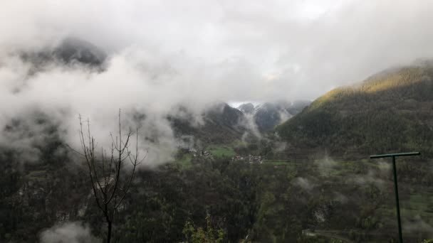 Misty Landscape French Alps — Stock Video