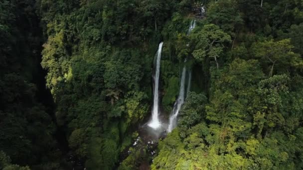 Bali Secumpul Grombong Vodopád Džungli Horách — Stock video