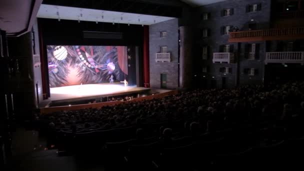 Panorama Filmado Durante Espectáculo Teatro — Vídeo de stock