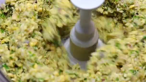 Składniki Falafel Mieszalniku — Wideo stockowe