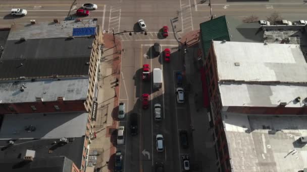 Delaware Ohio Birdseye Street Cityscape Reveal — Video