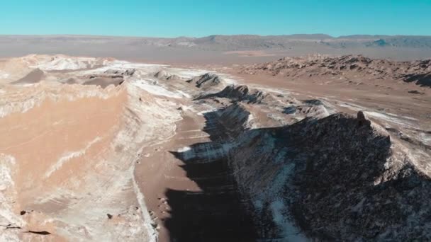 Úžasný Letecký Pohled Hory Údolí Poušti Atacama Chile Jižní Amerika — Stock video