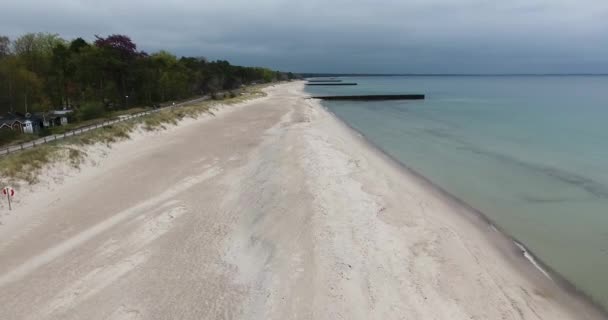 Colpo Aereo Ystad Saltsjbad Svezia Del Sud Skne Ocean Stersjn — Video Stock