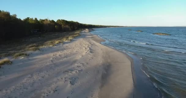 Bellissimo Colpo Aereo Ystad Saltsjbad Dal Tramonto Vicino All Oceano — Video Stock