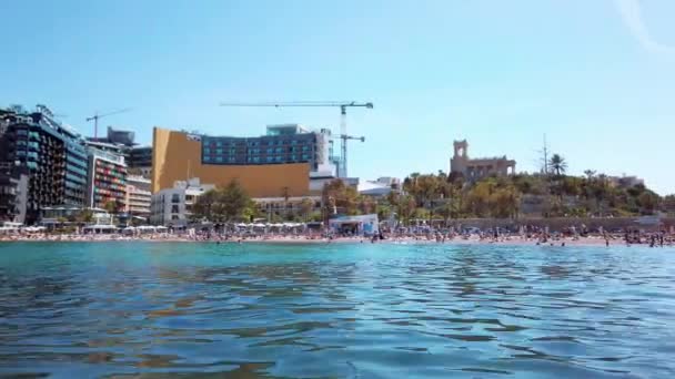 Vídeo Malta Julians Paceville George Bay Soleado Día Primavera 2019 — Vídeos de Stock