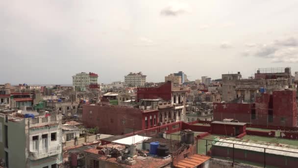 Panoramique Paysage Urbain Vieille Ville Historique Havane Prise Vue Depuis — Video