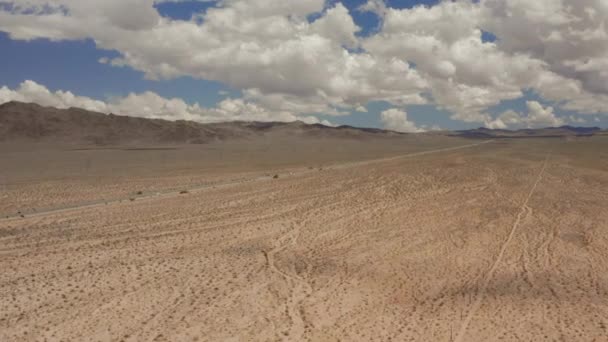 Пустыня Мохаве Калифорнии Рядом Шоссе Воздушный Удар — стоковое видео
