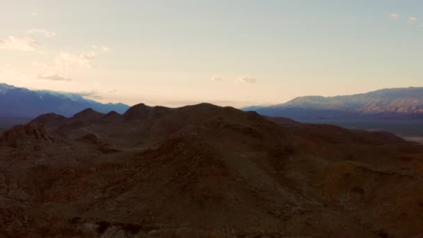 Matahari Terbenam Alabama Hills Dekat Lone Pine California Dengan Latar — Stok Video